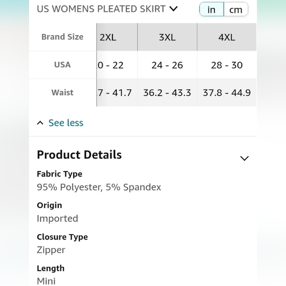 NWT Sangtree soft 42 x17 pleated skort mid length PLEAT 4X - Picture 6 of 7